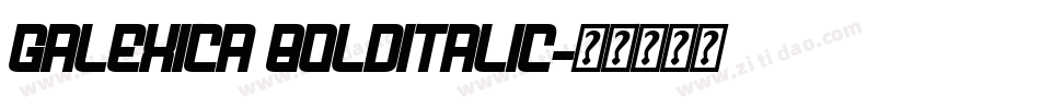 Galexica BoldItalic字体转换